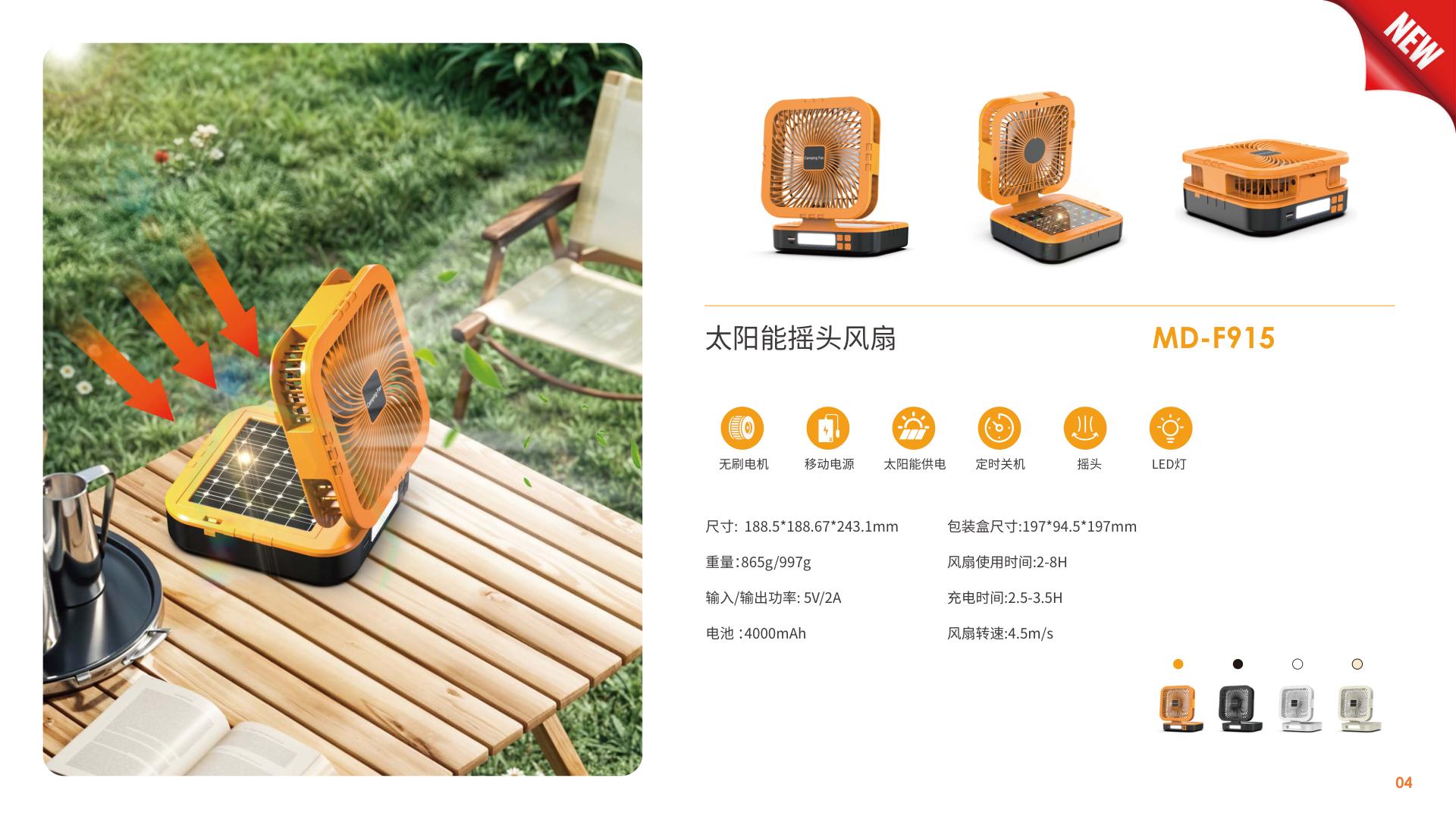Solar Oscillating Fan